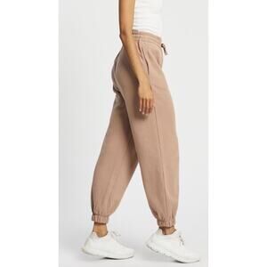 Aerie Women's Sweatpants Drawstring Pockets Tapered Leg In Dusty Pink Sz. S